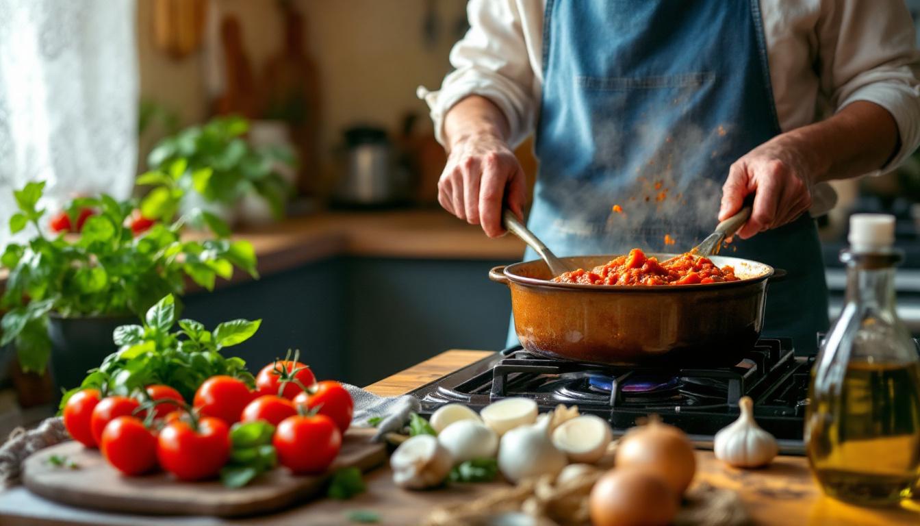 ontdek het geheim achter een diepe en rijke smaak met onze authentieke bolognesesaus, bereid volgens traditioneel italiaans recept voor een onvergetelijke maaltijd.