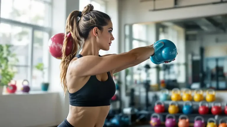 Een lichte kettlebell en 4 oefeningen om kracht en coördinatie te verbeteren, volgens het advies van een fitnessexpert