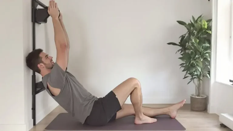 Vijf oefeningen tegen een muur om de knieën te beschermen en het lichaam te versterken