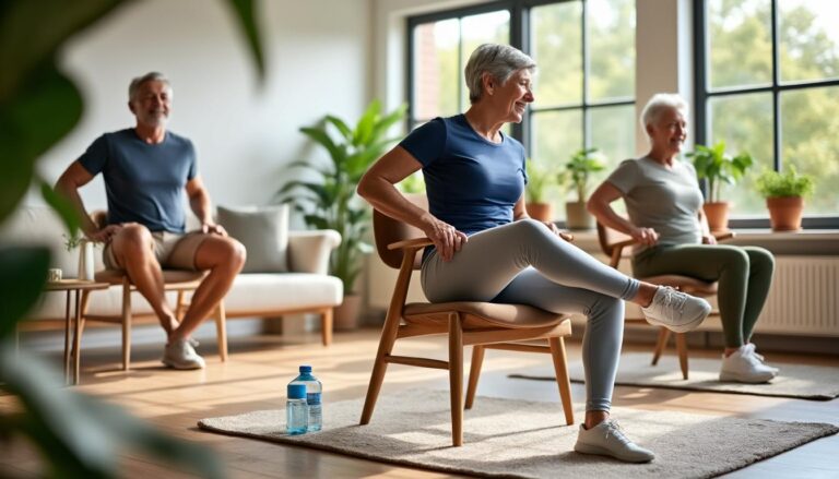 ontdek 5 eenvoudige stoeloefeningen die na je 55e meer kracht opbouwen dan trainen met gewichten. verbeter je kracht en mobiliteit op een veilige en effectieve manier.