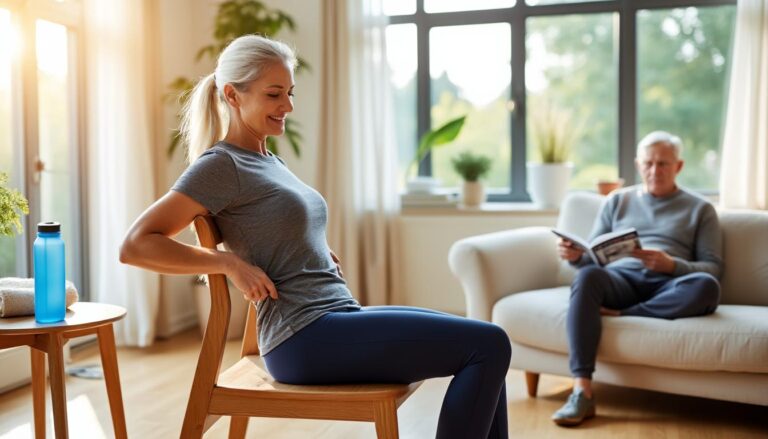 ontdek 5 effectieve stoeloefeningen die buikvet sneller verminderen dan fitnessapparaten, speciaal ontworpen voor mensen boven de 55.