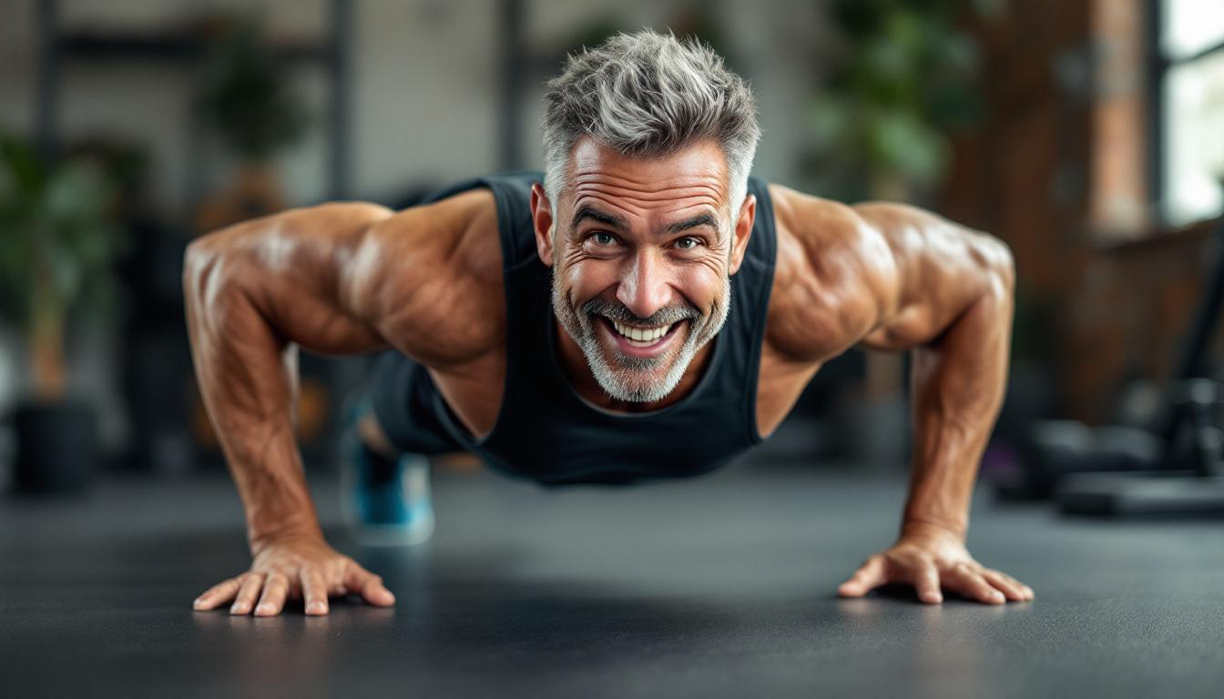 ontdek deze 7-minuten lichaamsgewicht routine die na je 50ste meer spieren opbouwt dan 40 minuten fitness. snel, effectief en zonder apparatuur!